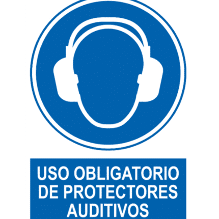Señal / Cartel de Uso obligatorio protectores auditivos
