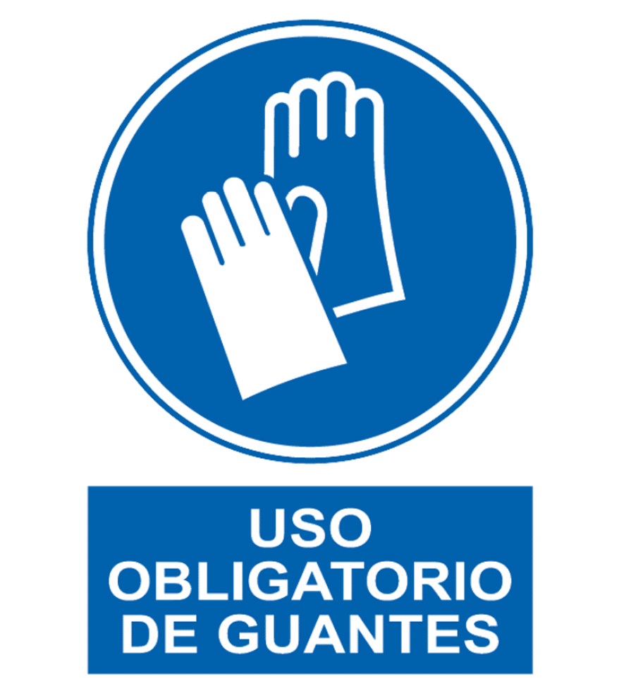 Señal / Cartel de Uso obligatorio de guantes - SERIOR