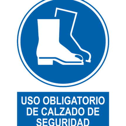 Señal / Cartel de Uso obligatorio de calzado seguridad