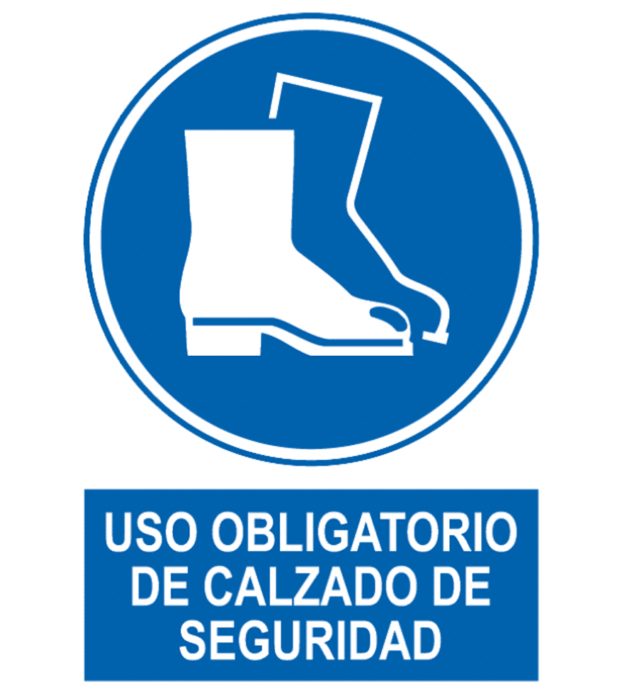 Señal / Cartel Uso obligatorio calzado seguridad SERIOR