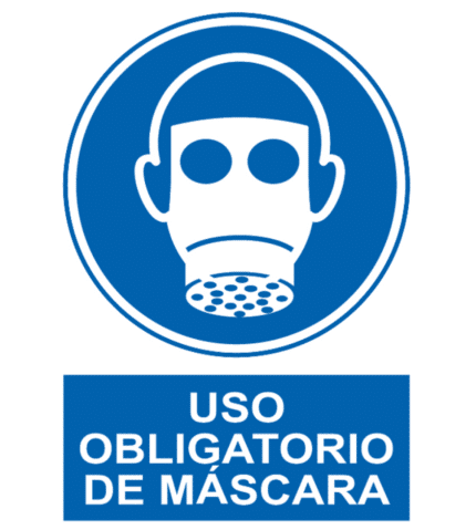 Señal / Cartel de Uso obligatorio de máscara
