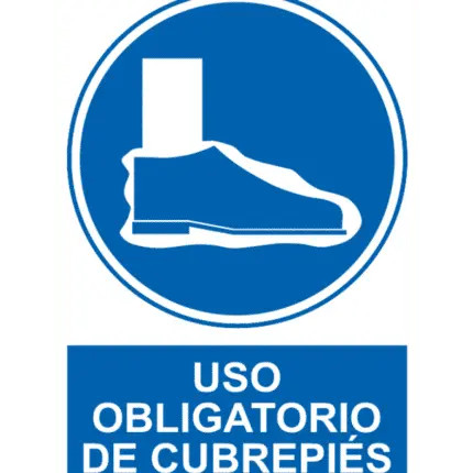 Sign / Poster For Mandatory Use of Foot covers