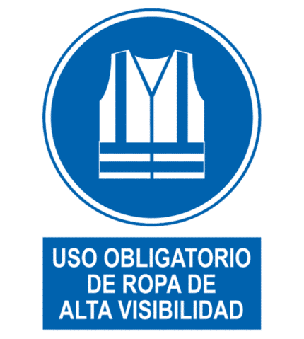 Signal / Poster Mandatory use of high visibility clothing