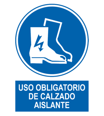 Signal / Poster Mandatory use of insulating footwear