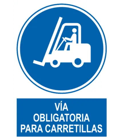 Mandatory Track Signal/Poster for Forklifts