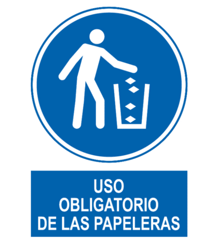 Signal / Poster Mandatory use of trash