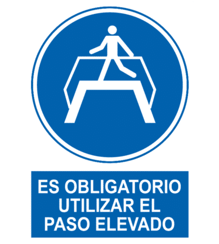 Sign / Poster Mandatory use overpass