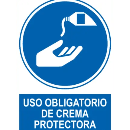 Sign / Poster of Mandatory Protective Cream