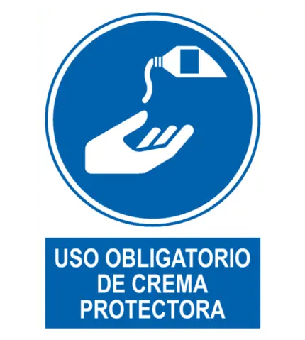 Sign / Poster of Mandatory Protective Cream