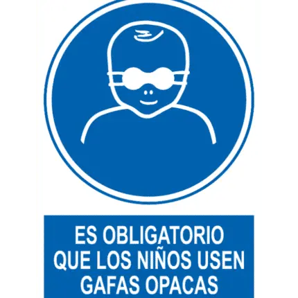 Sign / Poster of Mandatory Children Opaque Glasses