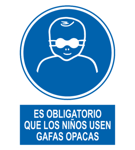 Sign / Poster of Mandatory Children Opaque Glasses