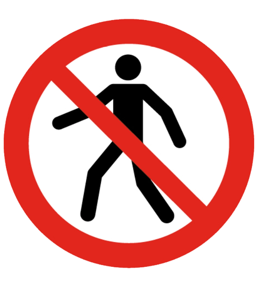 Prohibido el paso cartel o señal informativa en varios tamaños y