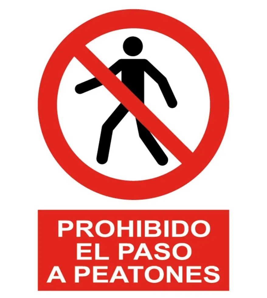 Poster Prohibido el paso • Safety poster