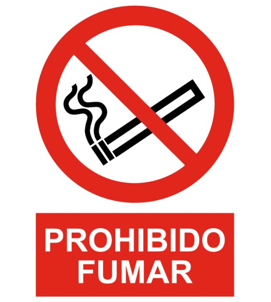 Señal / Cartel de Prohibido fumar