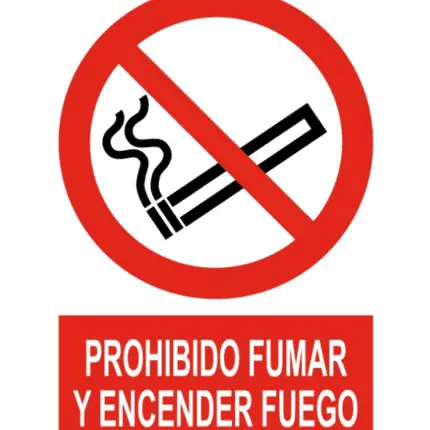 Signal / Poster Forbidden smoking and lighting fire