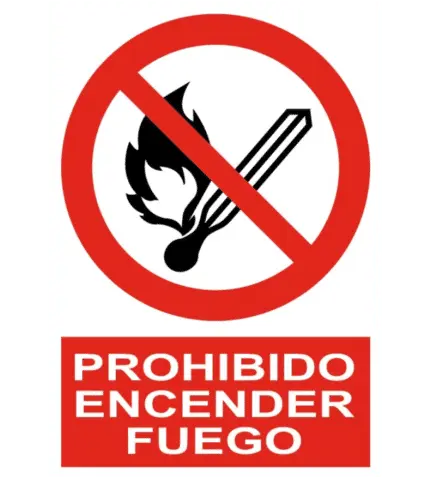 Signal / Poster forbidden to light fire