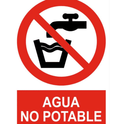 Señal / Cartel de Agua no potable