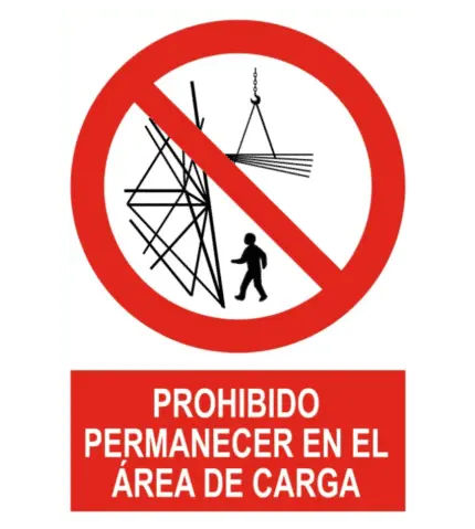 Signal / Poster forbidden to stay in cargo area