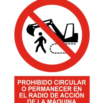 Señal de Prohibido circular permanecer radio máquina