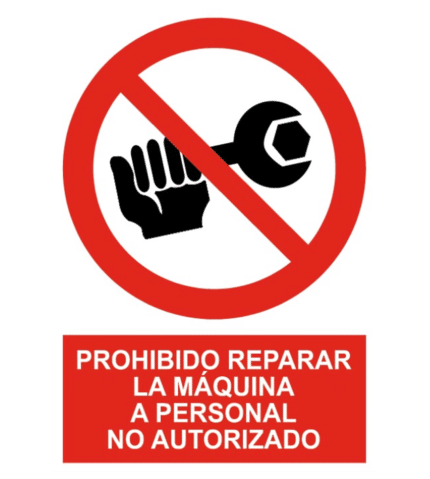 Signal/Poster forbidden to repair unauthorized personnel