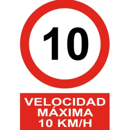 Signal / Maximum Speed Poster 10 Km/h