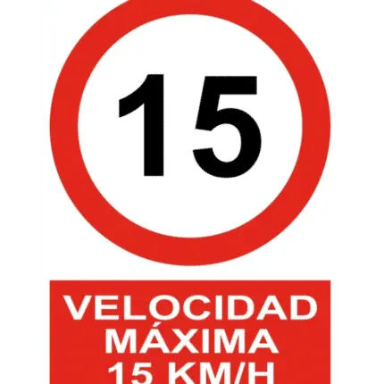 Signal / Maximum Speed Poster 15 Km/h