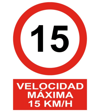 Signal / Maximum Speed Poster 15 Km/h