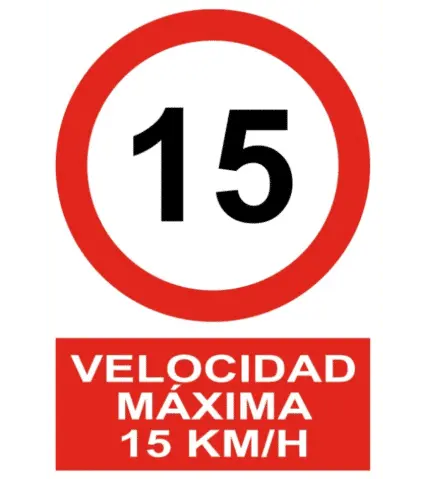 Signal / Maximum Speed Poster 15 Km/h