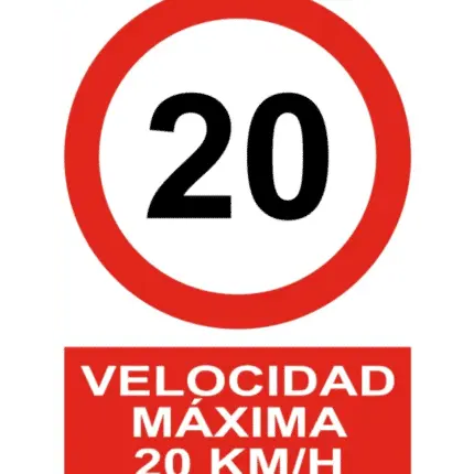 Signal / Maximum Speed Poster 20 Km/h