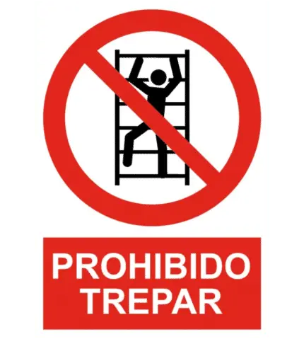 Signal / Poster forbidden to climb