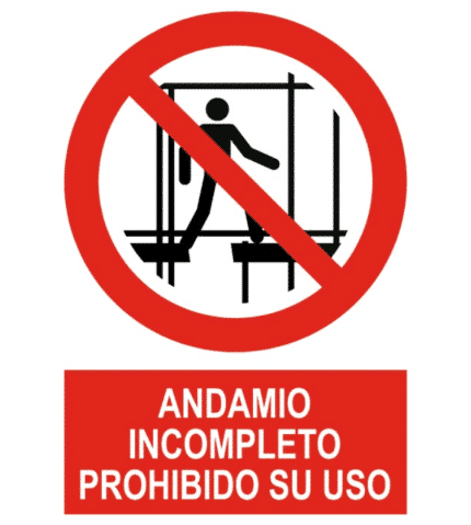Incomplete Scaffolding Signal/Poster. Banned from use
