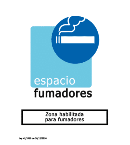 Señal de Zona habilitada para fumadores