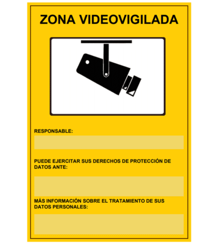 Señal / Cartel de Zona videovigilada
