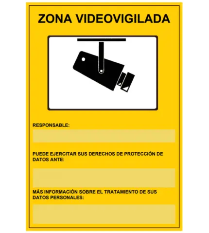 Señal / Cartel de Zona videovigilada