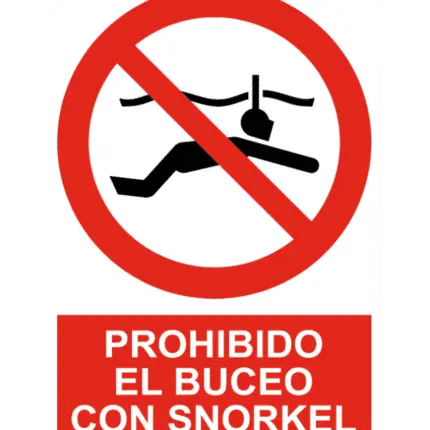 Signal / Poster banned diving with snorkeling