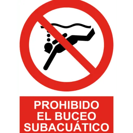 Signal / Poster forbidden underwater diving