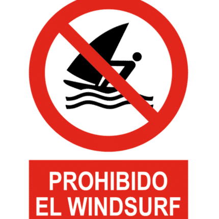 Señal / Cartel de Prohibido el windsurf