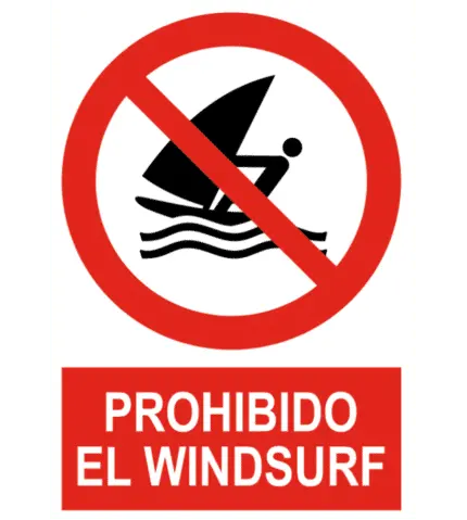 Signal / Poster forbidden windsurfing
