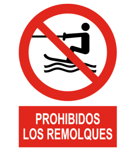 Señal / Cartel de Prohibidos los remolques