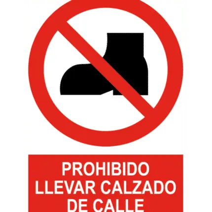Sign / Poster banned from wearing street shoes