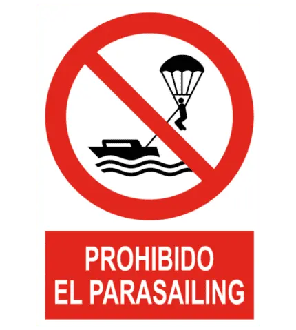 Signal / Poster forbidden parasailing