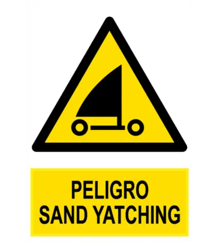 Señal / Cartel de Peligro sand yatching