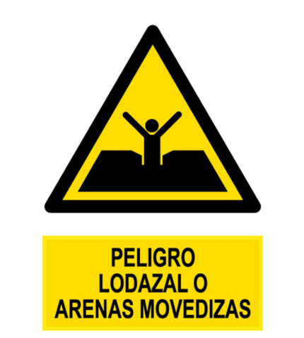 Signal / Mud hazard poster or quicksand