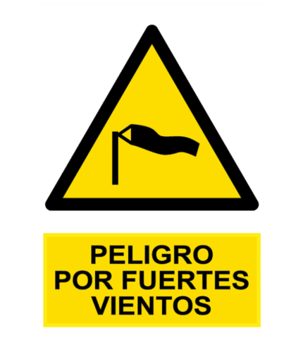 Signal / Danger Poster by strong winds