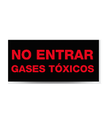 Luminous label "Toxic gases"