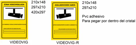 Cartel PVC 21x29 Zona Videovigilada - Vallesana
