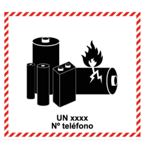 Señal de Pilas de litio