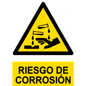 Señal / Cartel de Riesgo de corrosión