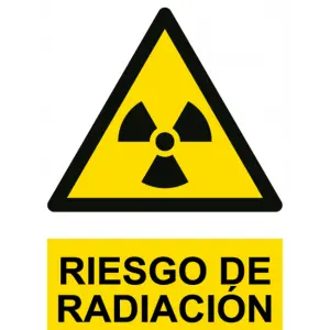 Señal / Cartel de Riesgo de radiación