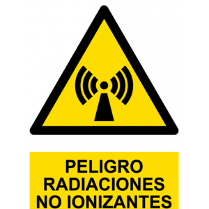 Señal / Cartel de Peligro. Radiación no ionizante